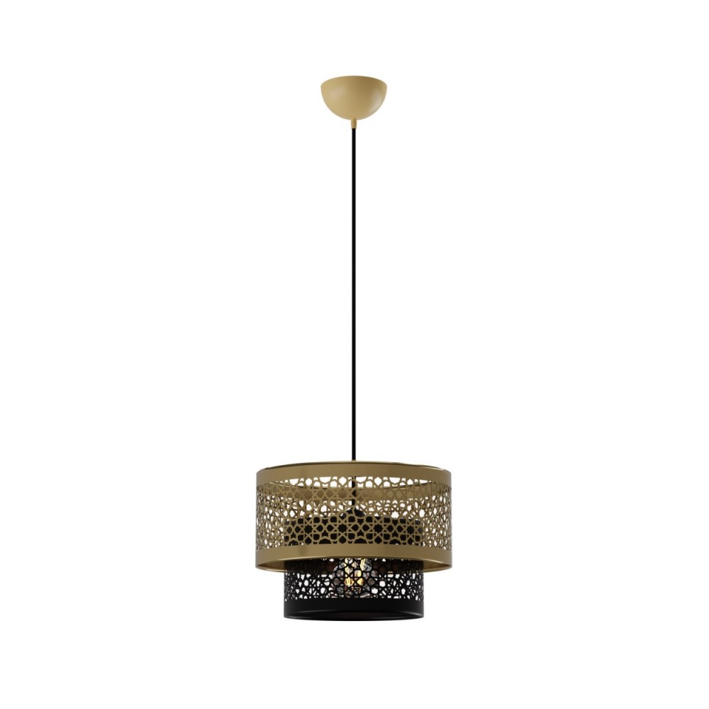 Φωτιστικό μονόφωτο από μέταλλο σε χρώμα μπρονζέ/μαύρο Ε27 Φ26x60