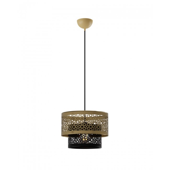 Φωτιστικό μονόφωτο από μέταλλο σε χρώμα μπρονζέ/μαύρο Ε27 Φ26x60