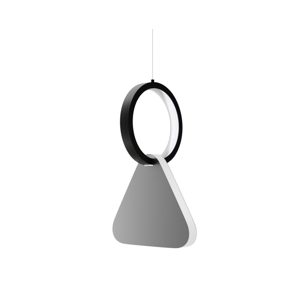 Φωτιστικό οροφής LED από μέταλλο σε χρώμα μαύρο/ασημί 15W 4000K Φ15x120