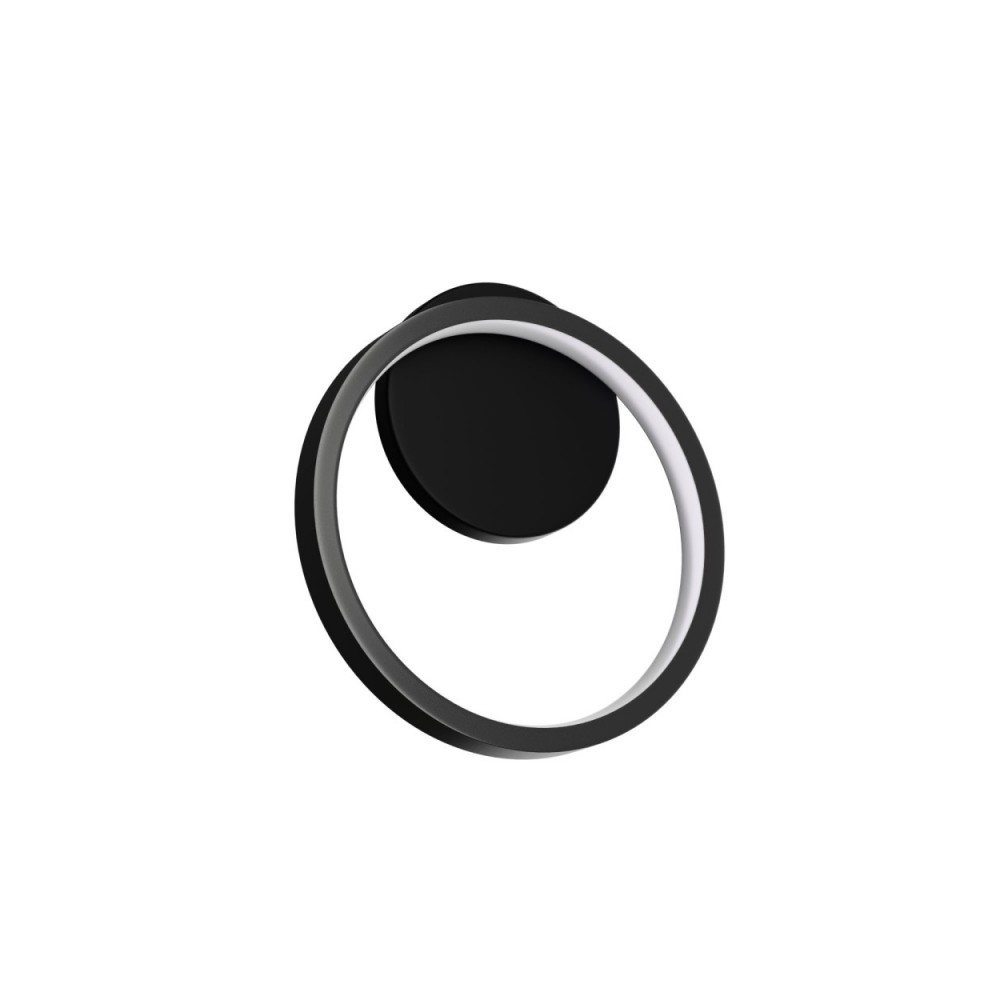 Απλίκα LED από μέταλλο σε μαύρο χρώμα 20x6x23