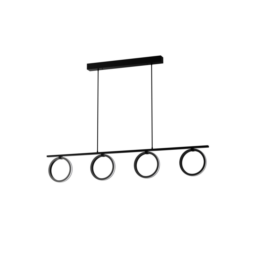 Φωτιστικό κρεμαστό LED από μέταλλο σε μαύρο χρώμα 100x50x120