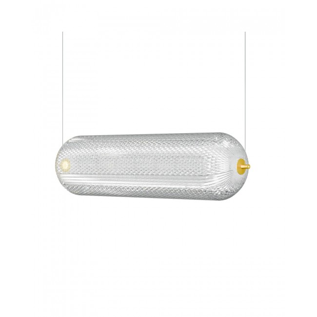 Φωτιστικό κρεμαστό ράγα LED από μέταλλο σε χρυσό χρώμα  60x15x120