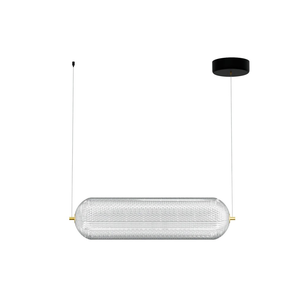 Φωτιστικό κρεμαστό ράγα LED από μέταλλο σε χρυσό χρώμα  60x15x120