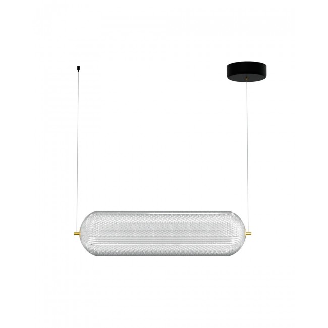 Φωτιστικό κρεμαστό ράγα LED από μέταλλο σε χρυσό χρώμα  60x15x120