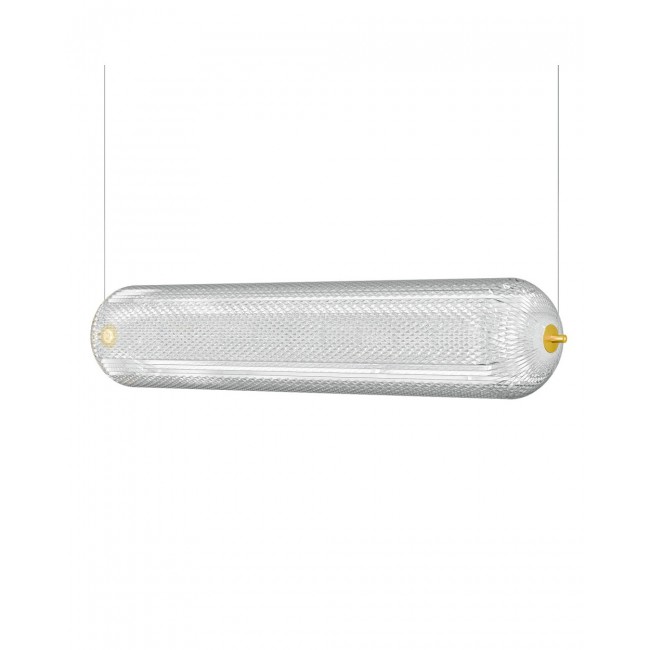 Φωτιστικό κρεμαστό ράγα LED από μέταλλο σε χρυσό χρώμα  80x15x120
