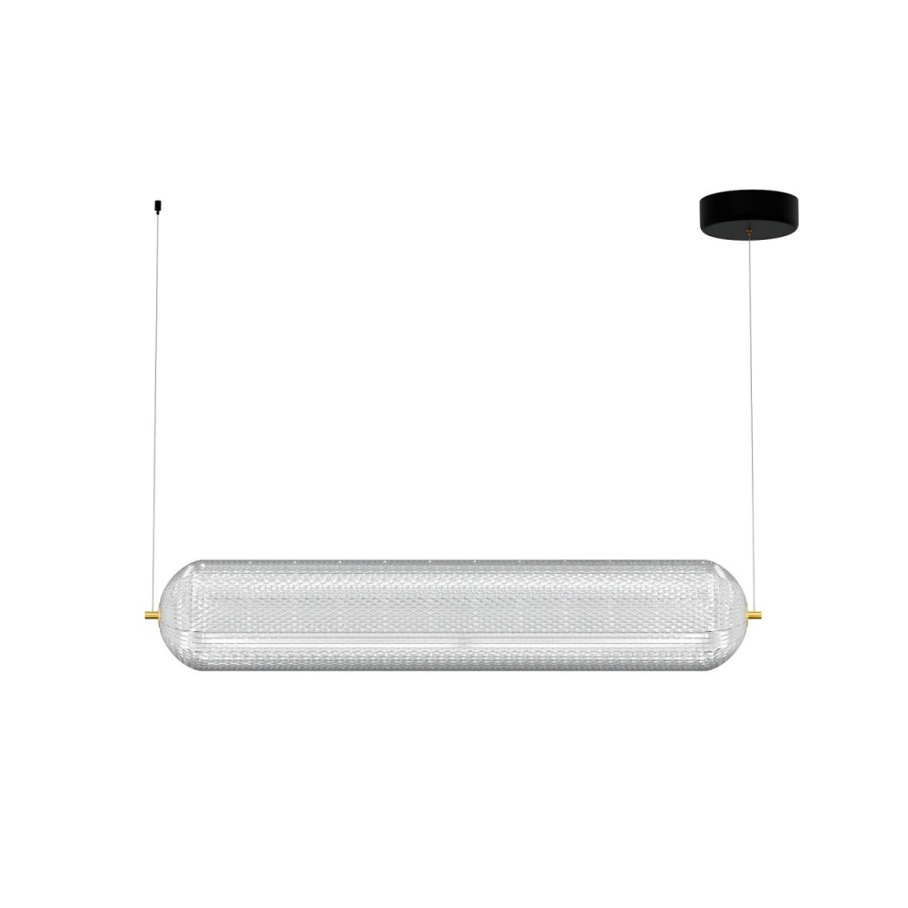 Φωτιστικό κρεμαστό ράγα LED από μέταλλο σε χρυσό χρώμα  80x15x120