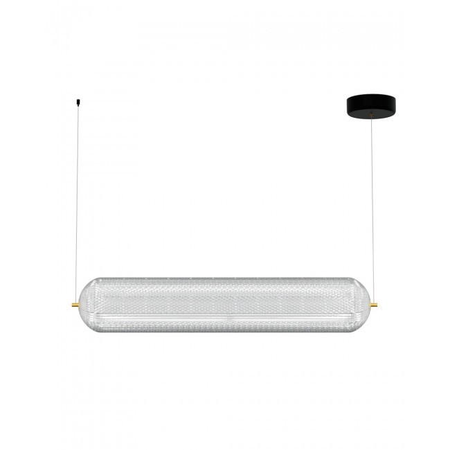 Φωτιστικό κρεμαστό ράγα LED από μέταλλο σε χρυσό χρώμα  80x15x120