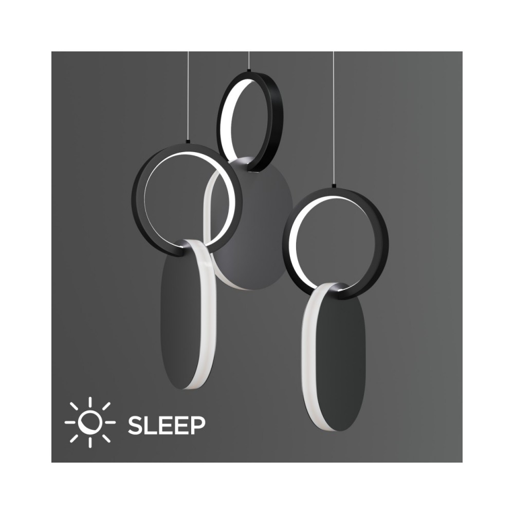 Φωτιστικό οροφής LED "SYMMETRIC" από μέταλλο σε χρώμα μαύρο/λευκό Φ25x120cm