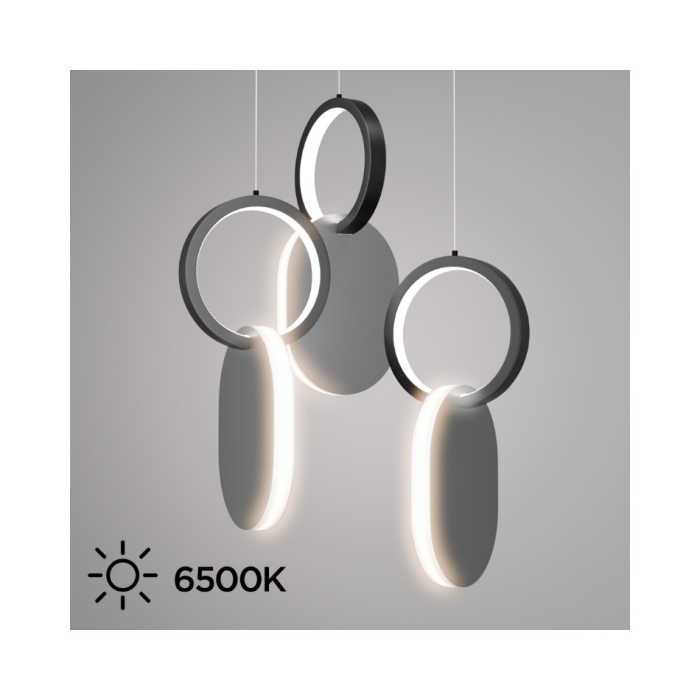 Φωτιστικό οροφής LED "SYMMETRIC" από μέταλλο σε χρώμα μαύρο/λευκό Φ25x120cm