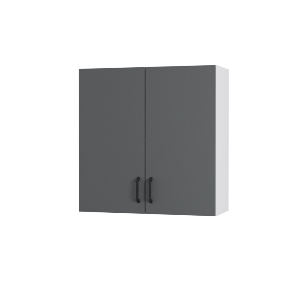 Πάνω ντουλάπι κουζίνας "MODEST" σε ανθρακί χρώμα 80x30x72