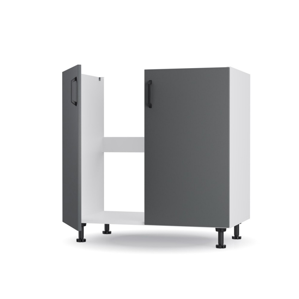 Ντουλάπι νεροχύτη "MODEST" σε ανθρακί χρώμα 80x48x82