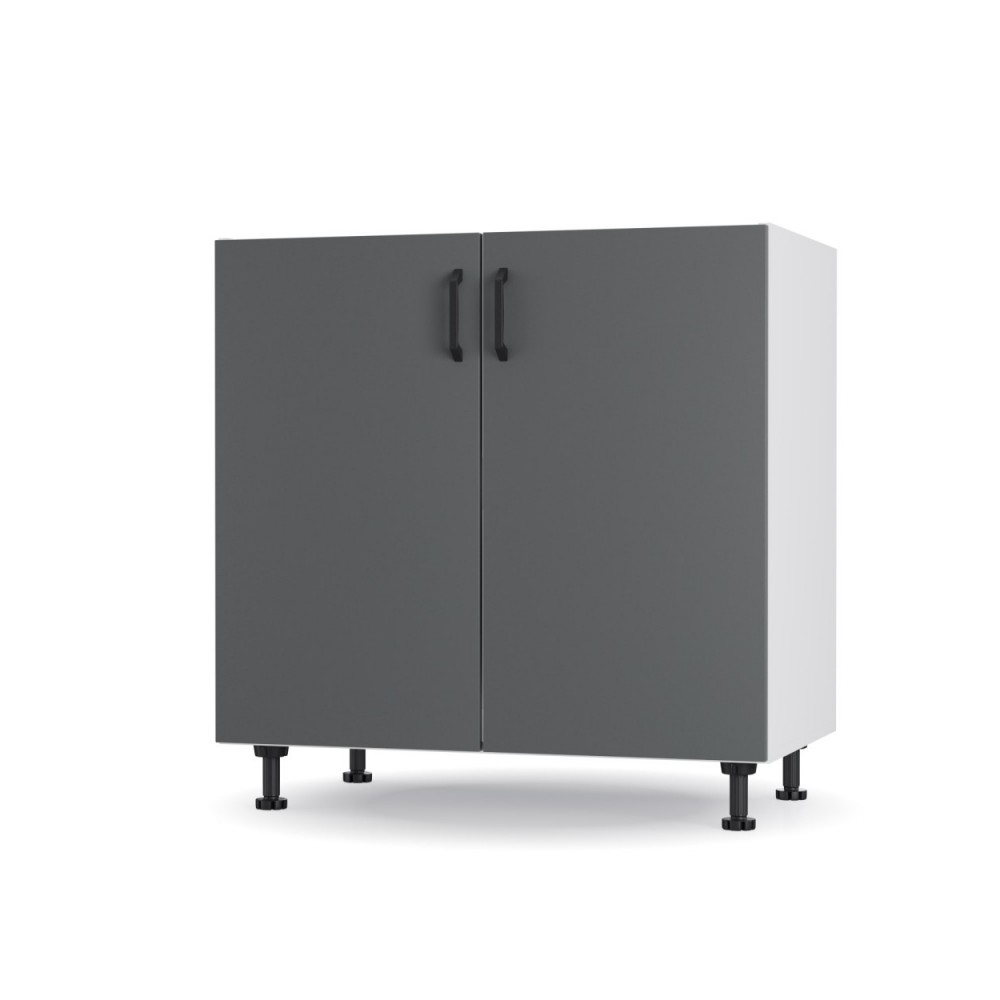 Ντουλάπι νεροχύτη "MODEST" σε ανθρακί χρώμα 80x48x82