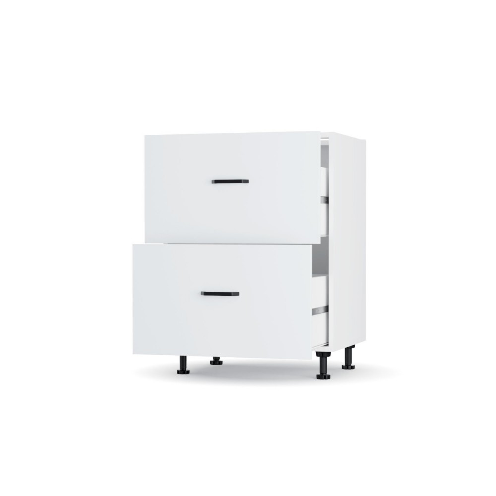 Κάτω ντουλάπι συρταριέρα "MODEST" σε χρώμα λευκό 60x48x82