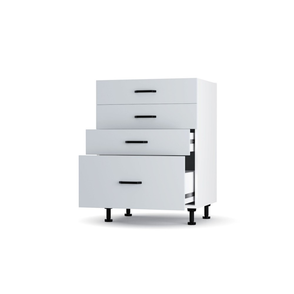 Κάτω ντουλάπι συρταριέρα "MODEST" σε γκρι χρώμα 60x48x82