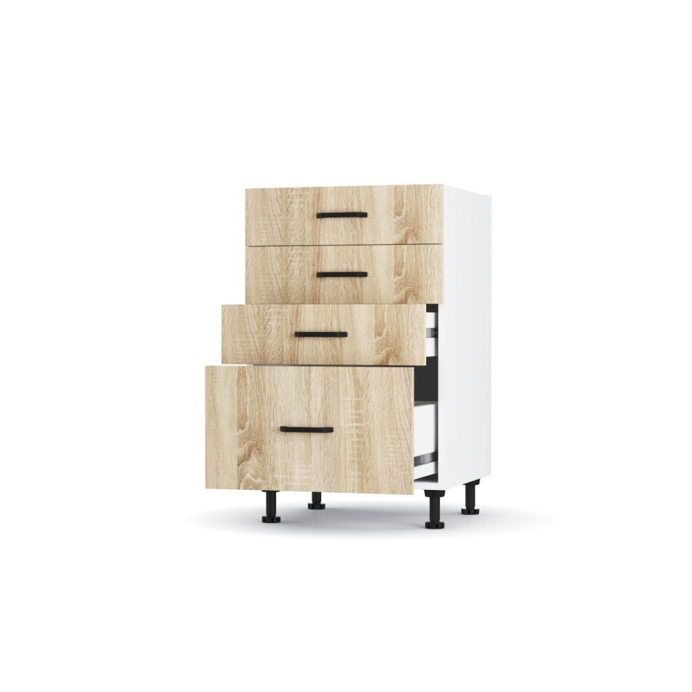 Κάτω ντουλάπι συρταριέρα "MODEST" σε σονόμα χρώμα 50x48x82