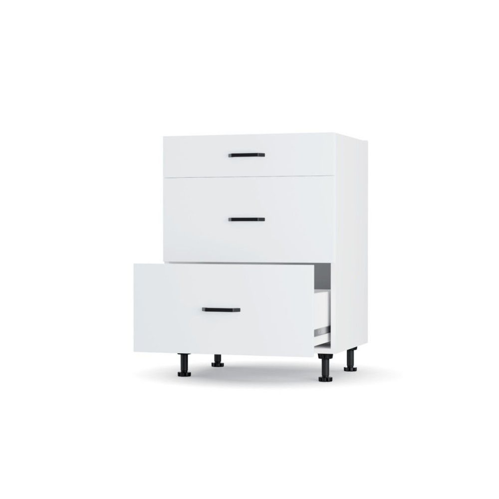 Ντουλάπι/συρταριέρα κουζίνας "MODEST" σε λευκό χρώμα 60x48x82