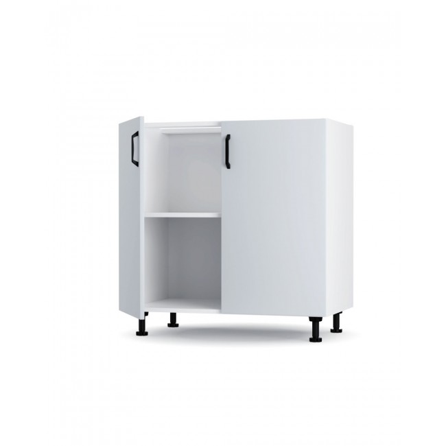 Κάτω ντουλάπι κουζίνας "MODEST" σε γκρι χρώμα 80x48x82