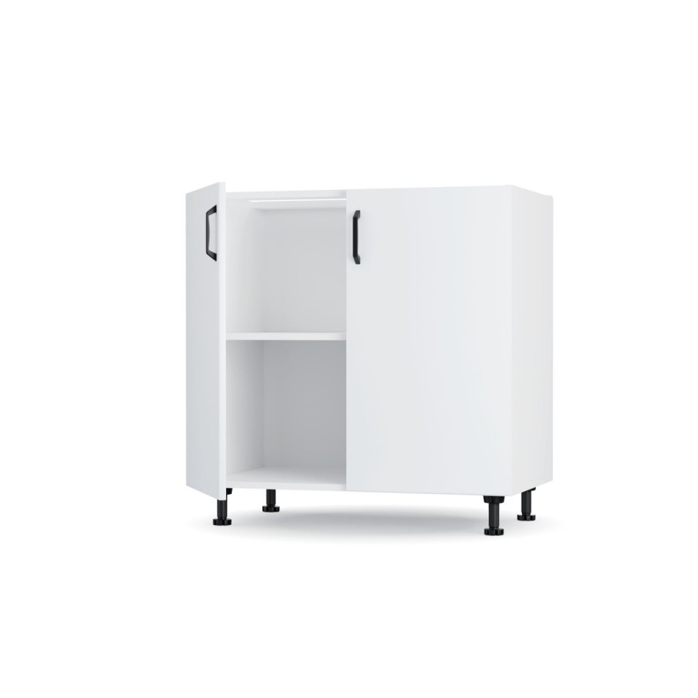 Κάτω ντουλάπι κουζίνας "MODEST" σε λευκό χρώμα 80x48x82