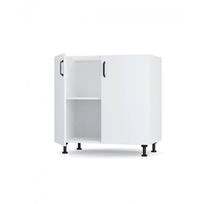 Κάτω ντουλάπι κουζίνας "MODEST" σε λευκό χρώμα 80x48x82