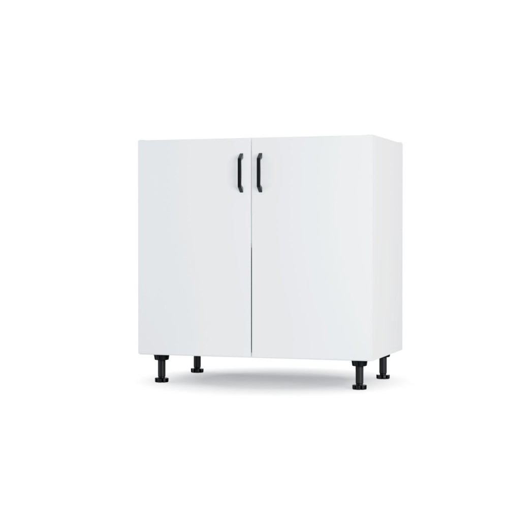 Κάτω ντουλάπι κουζίνας "MODEST" σε λευκό χρώμα 80x48x82