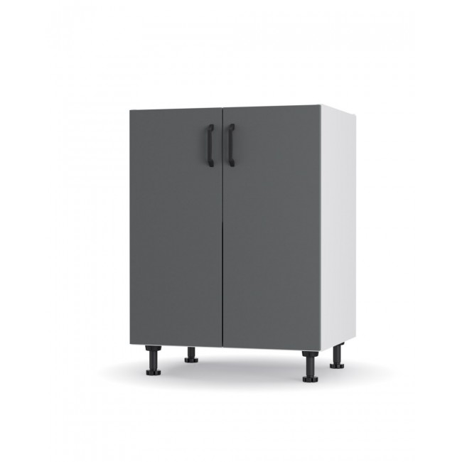 Κάτω ντουλάπι κουζίνας "MODEST" σε ανθρακί χρώμα 60x48x82