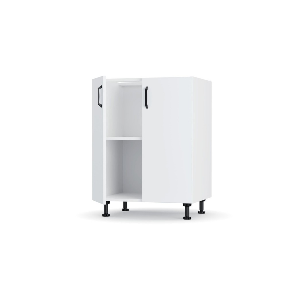 Κάτω ντουλάπι κουζίνας "MODEST" σε λευκό χρώμα 60x48x82