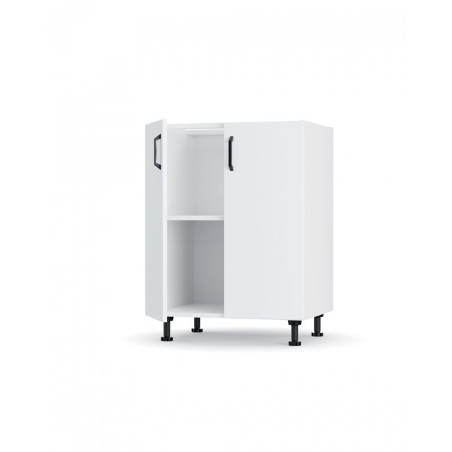 Κάτω ντουλάπι κουζίνας "MODEST" σε λευκό χρώμα 60x48x82