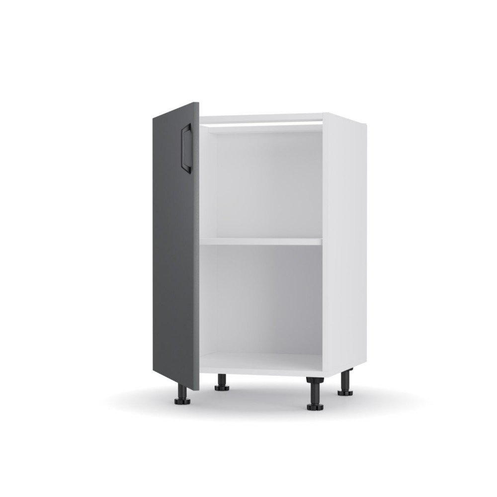 Κάτω ντουλάπι κουζίνας "MODEST" σε ανθρακί χρώμα 50x48x82