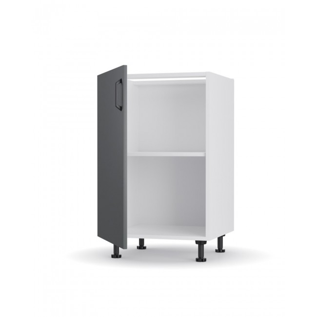 Κάτω ντουλάπι κουζίνας "MODEST" σε ανθρακί χρώμα 50x48x82