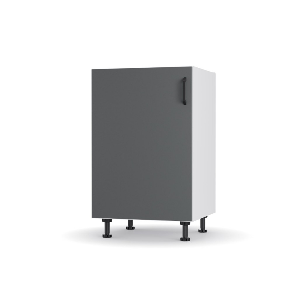 Κάτω ντουλάπι κουζίνας "MODEST" σε ανθρακί χρώμα 50x48x82