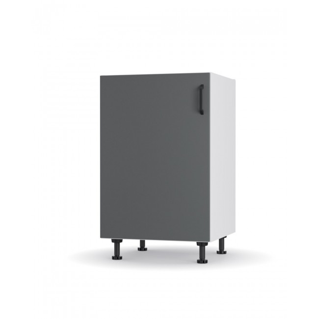 Κάτω ντουλάπι κουζίνας "MODEST" σε ανθρακί χρώμα 50x48x82