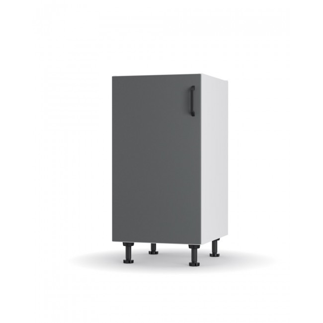 Κάτω ντουλάπι κουζίνας "MODEST" σε ανθρακί χρώμα 40x48x82