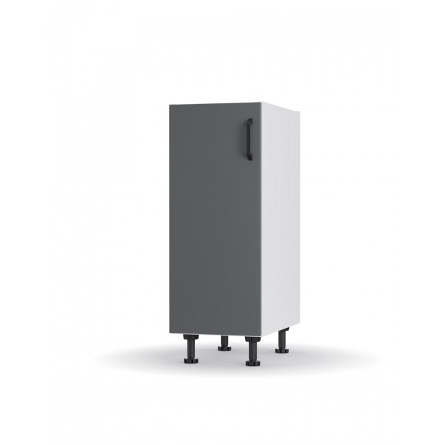 Κάτω ντουλάπι κουζίνας "MODEST" σε ανθρακί χρώμα 30x48x82