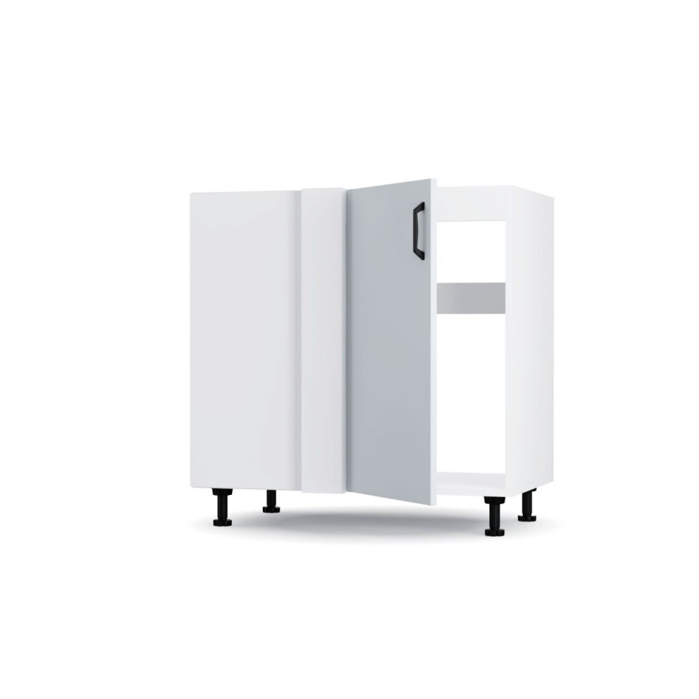 Κάτω γωνιακό ντουλάπι  "MODEST" σε γκρι χρώμα 80x48x82