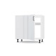 Κάτω γωνιακό ντουλάπι  "MODEST" σε λευκό χρώμα 80x48x82