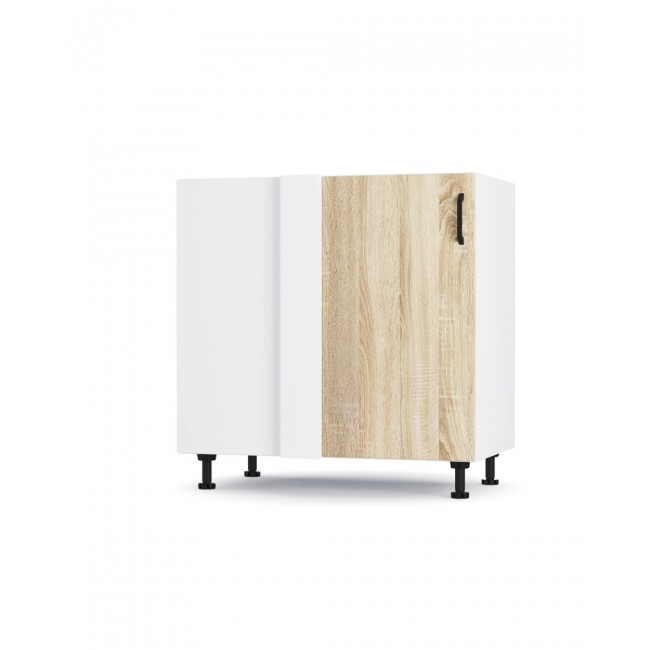 Κάτω γωνιακό ντουλάπι  "MODEST" σε σονόμα χρώμα 80x48x82