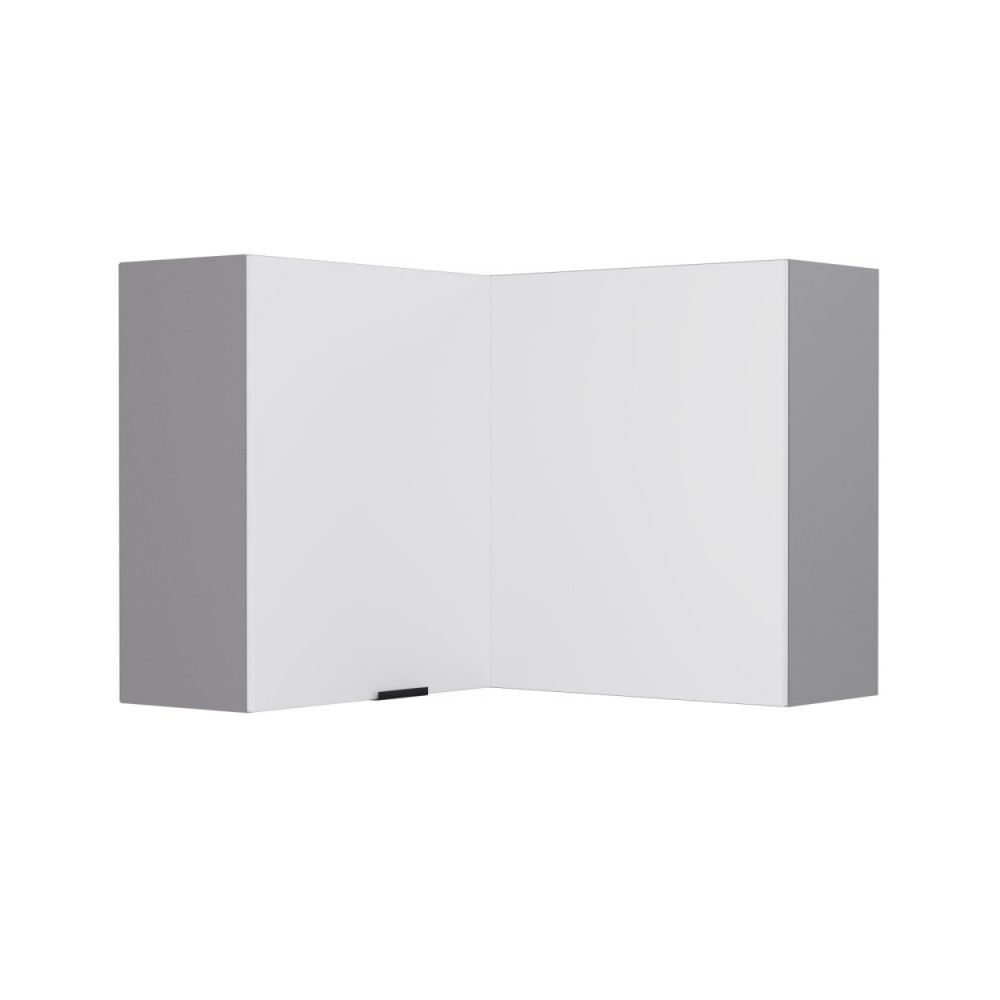 Γωνιακό πάνω ντουλάπι "CRAFT" σε λευκό χρώμα 60/60x30x72