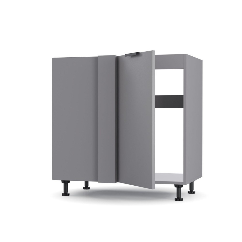 Κάτω γωνιακό ντουλάπι "CRAFT" σε χρώμα γραφίτη 80x48x82
