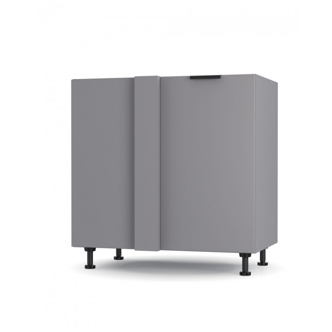 Κάτω γωνιακό ντουλάπι "CRAFT" σε χρώμα γραφίτη 80x48x82