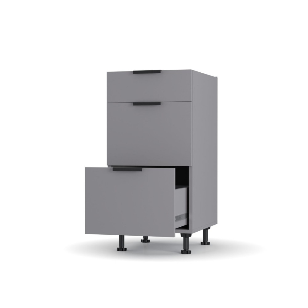 Κάτω ντουλάπι συρταριέρα "CRAFT" σε χρώμα γραφίτη 40x48x82
