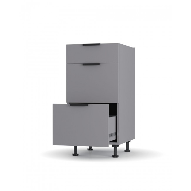 Κάτω ντουλάπι συρταριέρα "CRAFT" σε χρώμα γραφίτη 40x48x82