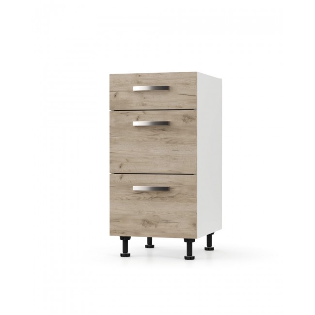 Συρταριέρα κουζίνας "CHARLOTΤE" σε χρώμα δρυς 50x46.5x82