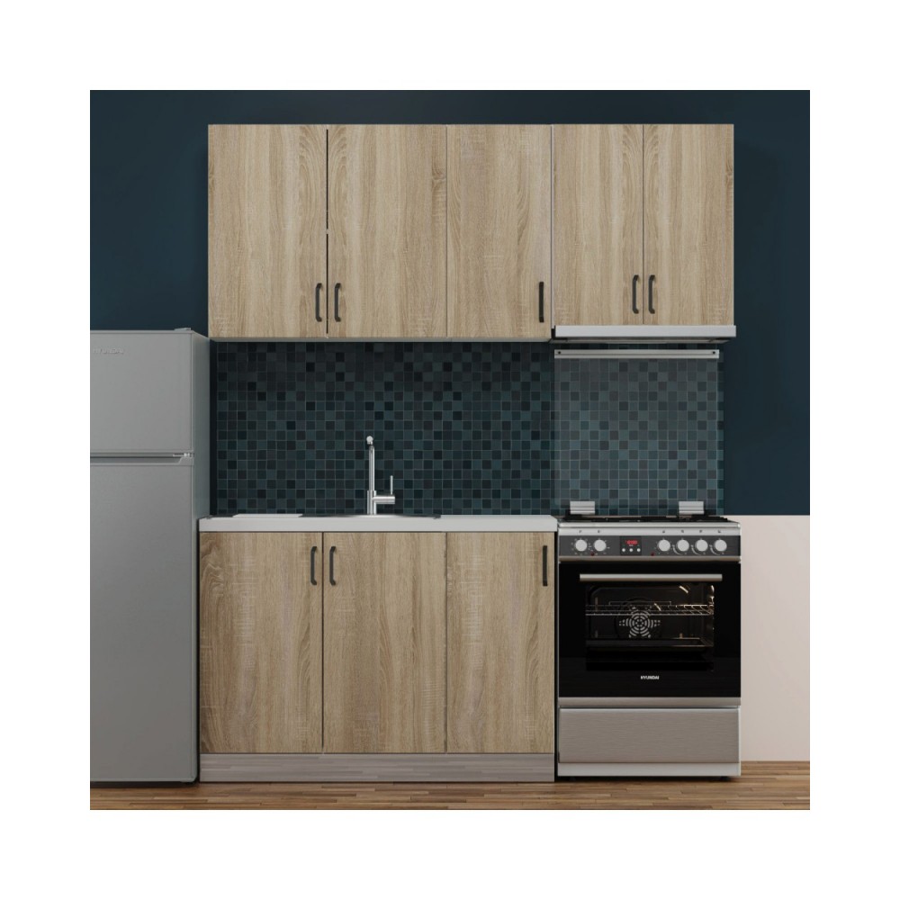 Κουζίνα "MODEST" 5τμχ σε σονόμα χρώμα (170/72)x(110/82)