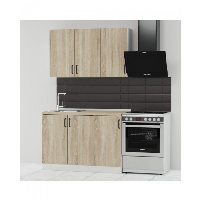 Κουζίνα "MODEST" 4τμχ σε χρώμα σονόμα (120/72)x(120/82)