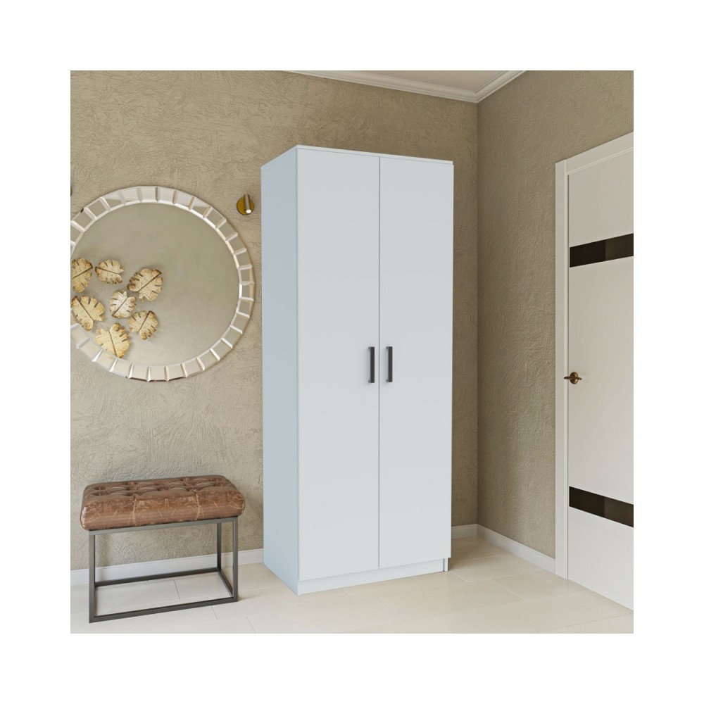 Ντουλάπα "SIMPLE" δίφυλλη σε χρώμα λευκό 80x52x205
