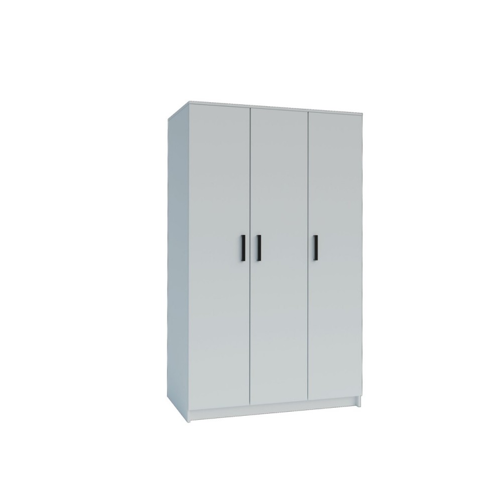 Ντουλάπα "SIMPLE" τρίφυλλη σε χρώμα λευκό 120x52x205