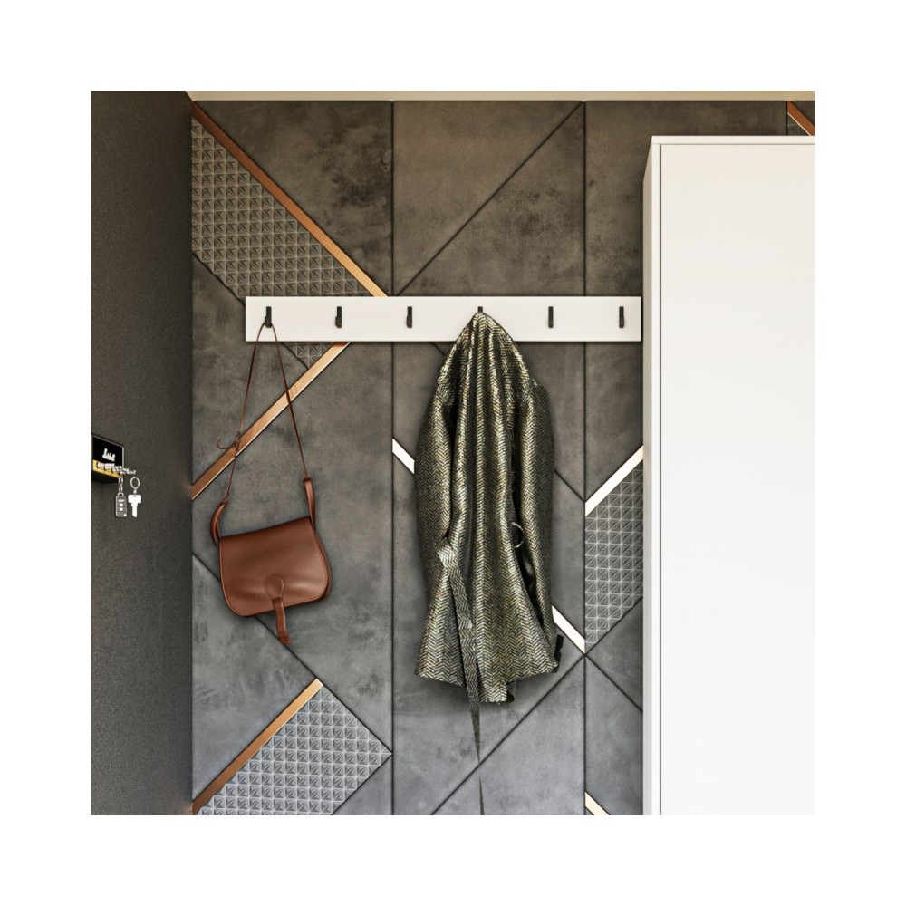 Κρεμάστρα τοίχου "SARA" σε λευκό χρώμα 90x10