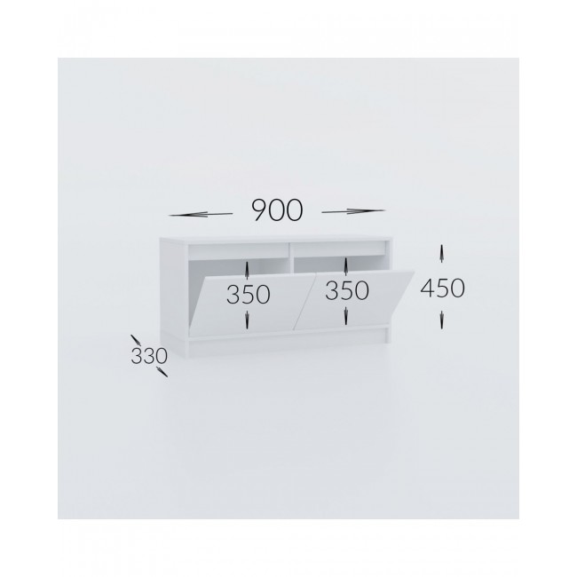 Παπουτσοθήκη "SARA" σε λευκό χρώμα 90x33x45