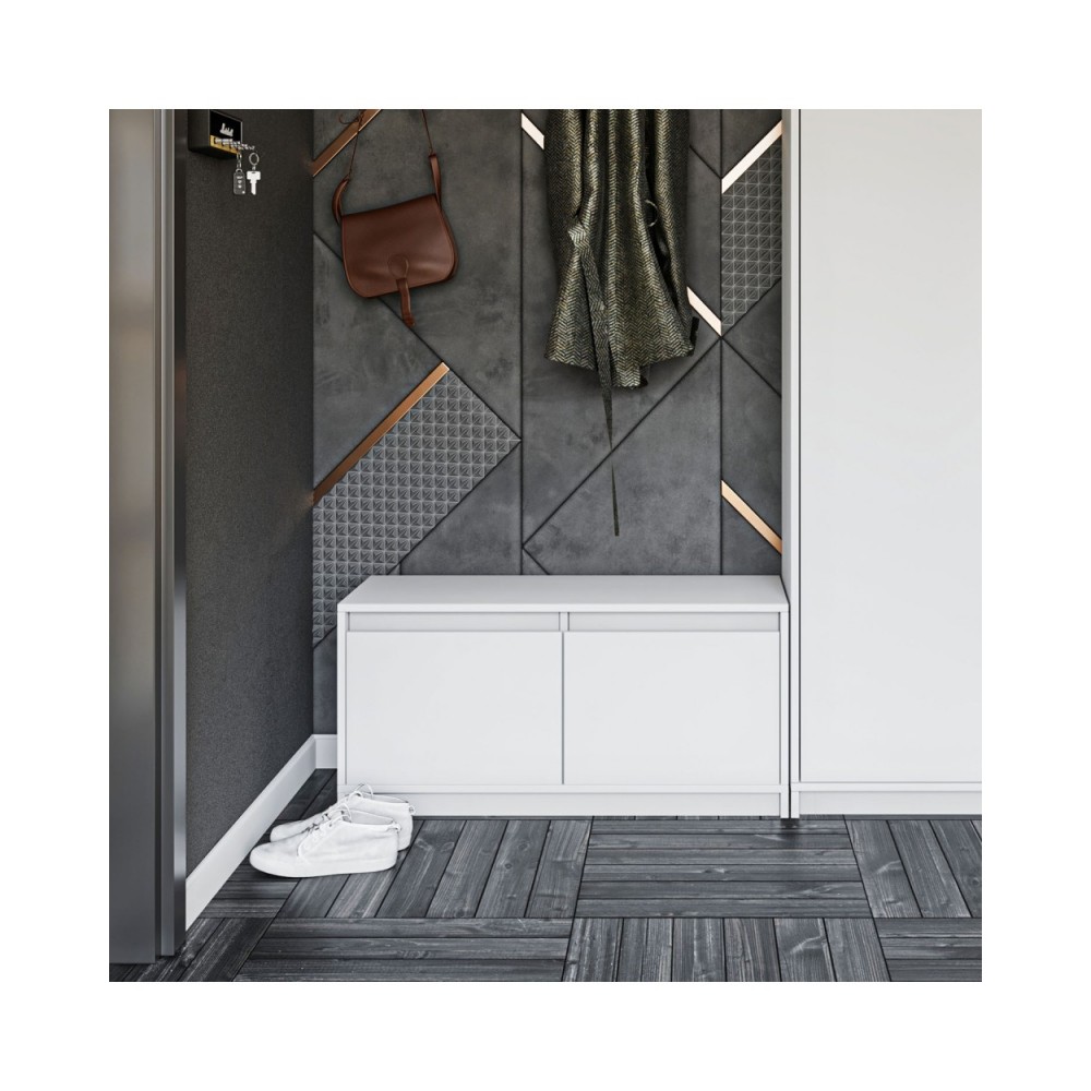 Παπουτσοθήκη "SARA" σε λευκό χρώμα 90x33x45