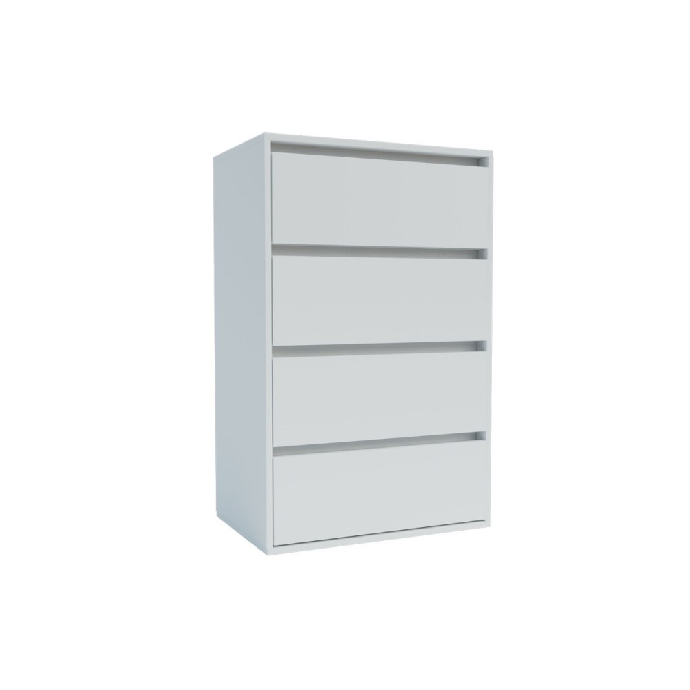 Συρταριερα "IDEA" με τέσσερα συρτάρια σε λευκό χρώμα 60x42x100